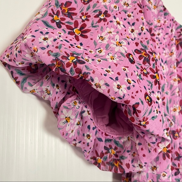 Draper James Lilac Chiffon Ditsy Floral Tiered Maxi Dress Med Cottagecore Boho - Picture 4 of 7